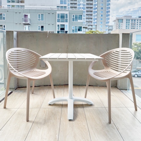 Play card games out on the private balcony