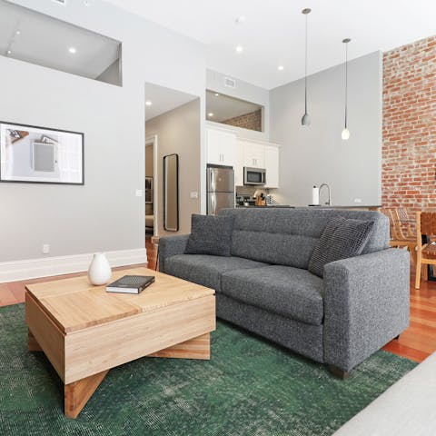 Kick back and relax in the bright living room