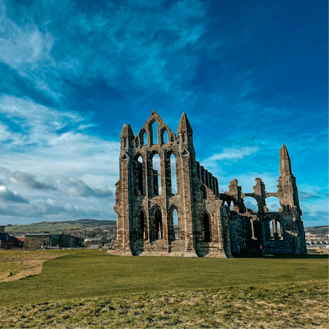 Begin your stay with a stroll to the iconic Whitby Abbey,