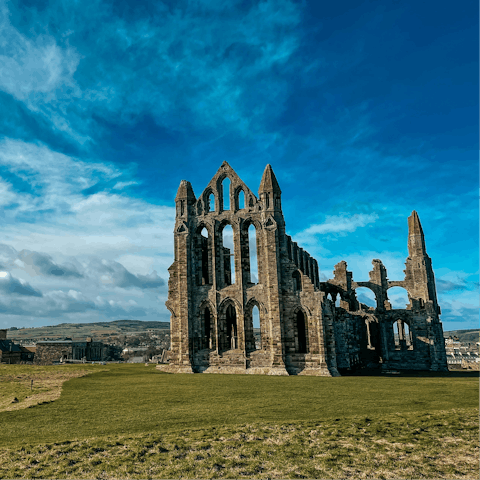 Begin your stay with a stroll to the iconic Whitby Abbey,