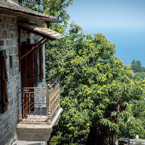 Step out onto your bedroom balcony to take in the fresh air