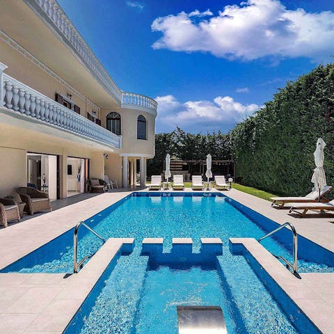 Slip into the private pool whenever you need to refresh
