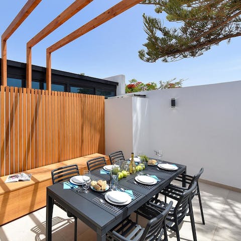 Dine alfresco out on the terrace, perfect with some sangria