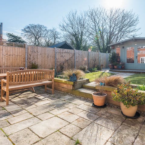 Soak up the fresh Suffolk country air from the back garden