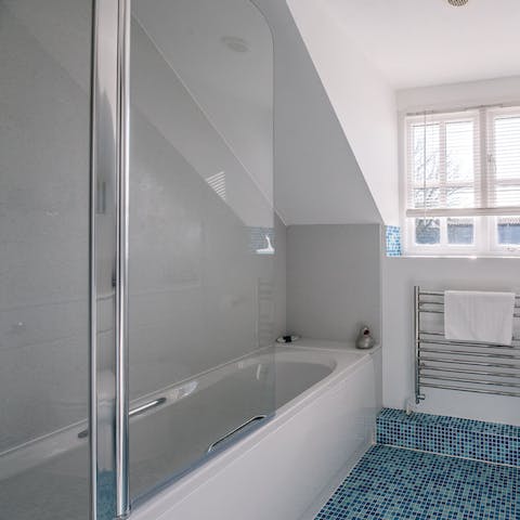 Unwind in the bath tub after a day of exploring the Suffolk coast