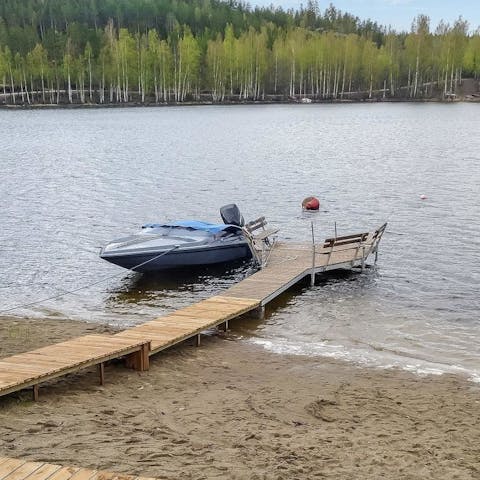 Take the boat out for a spin, outboard motors can be rented