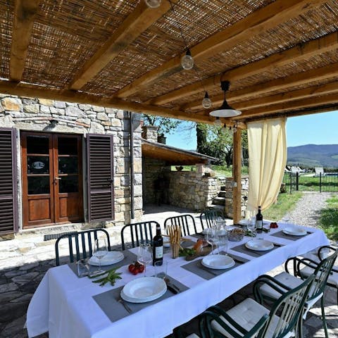 Savour long alfresco lunches in the shaded terrace