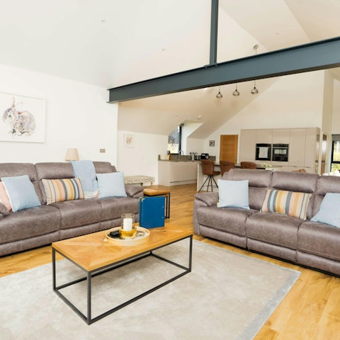 Cosy up on the sofas after an afternoon exploring local walking routes
