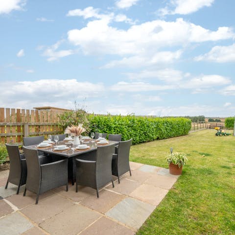 Enjoy barbecues in the garden during the warmer months