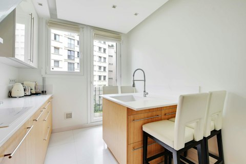 Enjoy croissants at the  breakfast bar before heading out