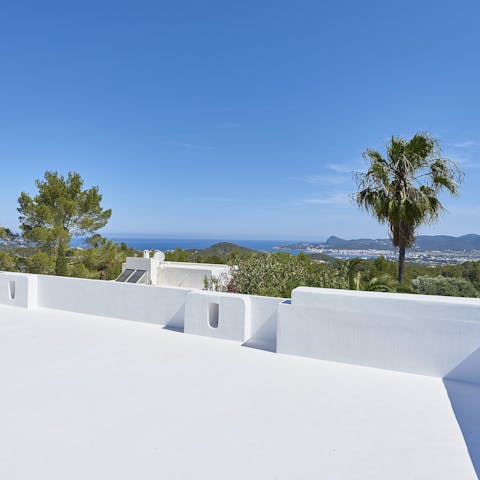 Take in the beautiful views of the Mediterranean Sea from the roof terrace