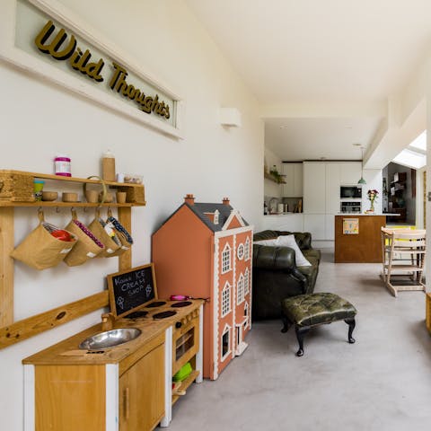 Entertain little ones with the many toys and books on offer