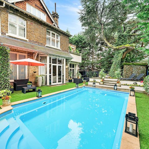 Enjoy a dip in the pool on a balmy summer's afternoon