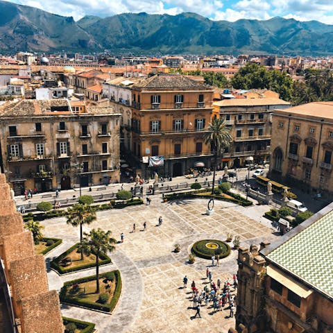 Explore the storied streets of nearby Palermo