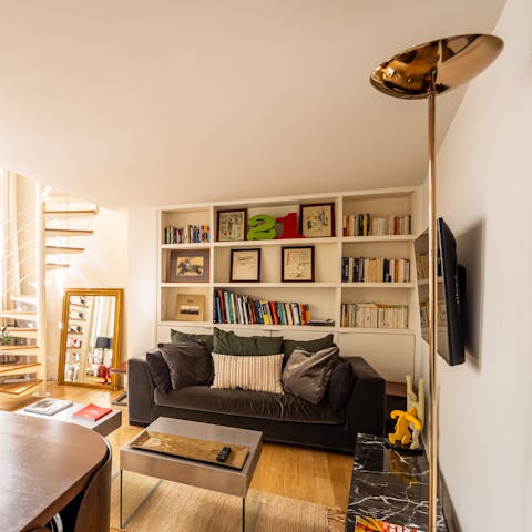 Get cosy in the comfortable living area