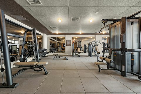 Train on Precor machines in the shared 24-hour gym