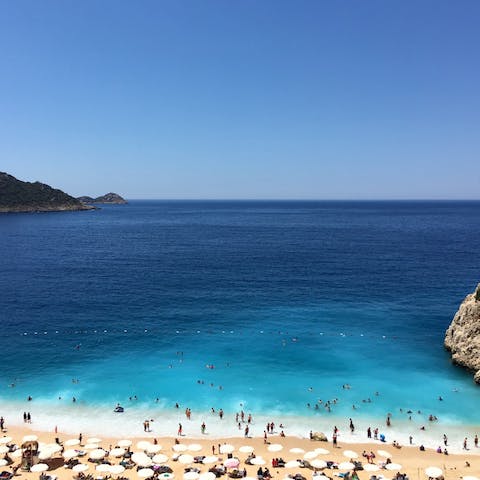 Discover the old whitewashed houses, pretty harbour and white pebble beaches of Kalkan