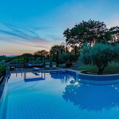 Bookend the day with a peaceful sundown swim