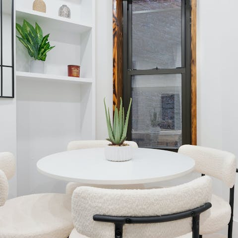 Dig into a New York-style bagel with a cup of joe for brunch