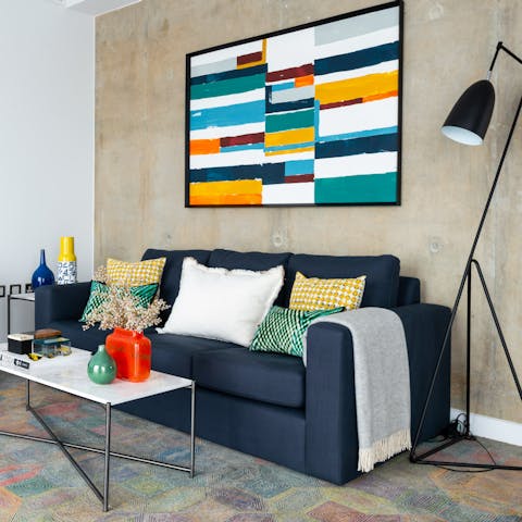 Have a cosy night in on the sofa with a glass of wine and your favourite film on the TV, after a long day of lapping up the city