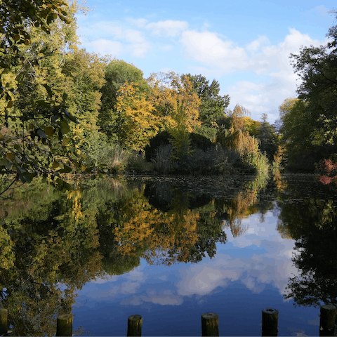 Hop on a city bike and make for Tiergarten Park (eleven-minute cycle ride)