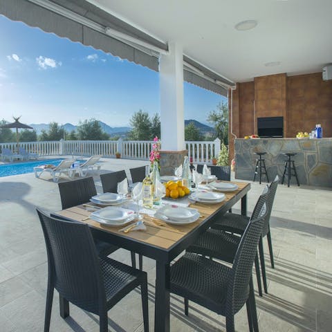Carry out tapas to enjoy alfresco on the terrace