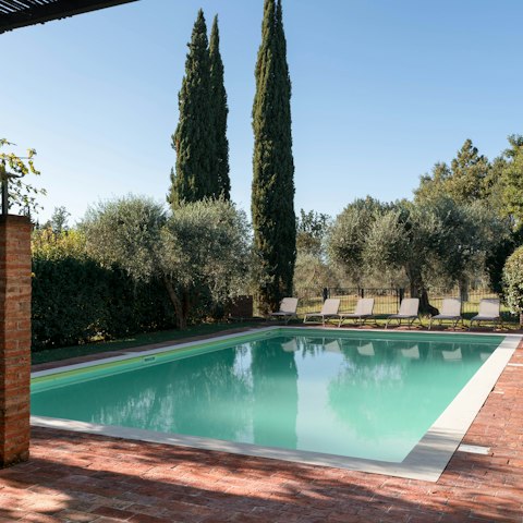 Let the afternoon slip away as you snooze by the private pool