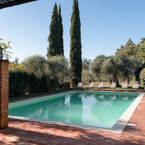 Let the afternoon slip away as you snooze by the private pool