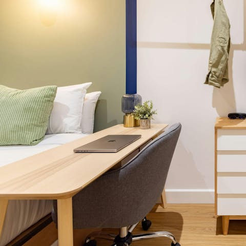 Get some work done at the small desk