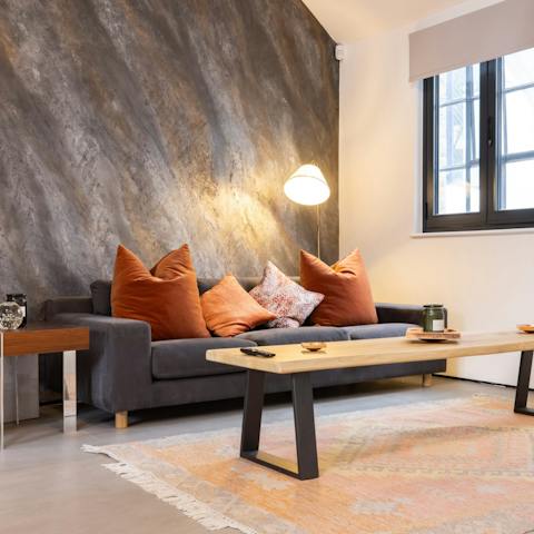 Unwind in the stylish living space
