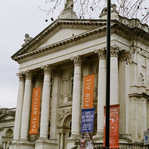 Take a stroll along the Thames, then pop into Tate Britain and view the stunning art collection