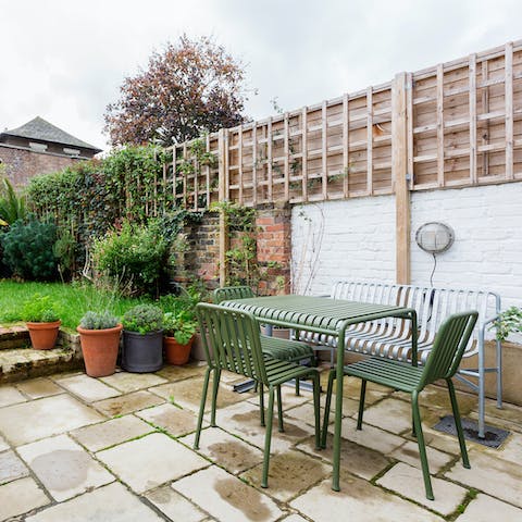Bask in the summer sunshine in the garden, the perfect spot for a cup of tea or a refreshing cocktail