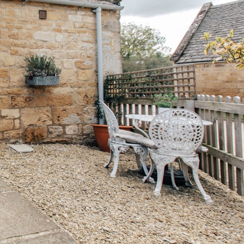Enjoy your morning coffee on the front patio