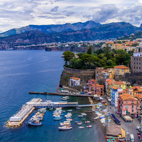 Wander amongst the pastel-coloured buildings of sweet Sorrento
