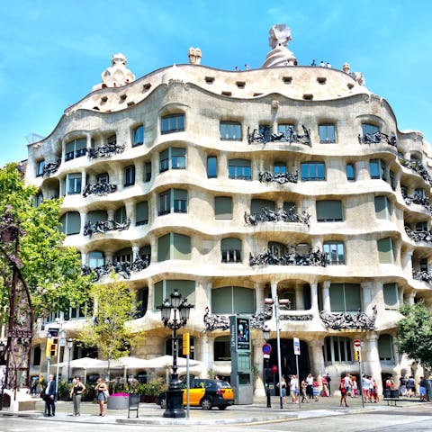 Stay one street away from Guadi's Casa Mila