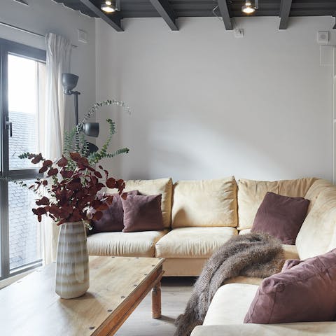 Wind down in the living space after a day on the mountains