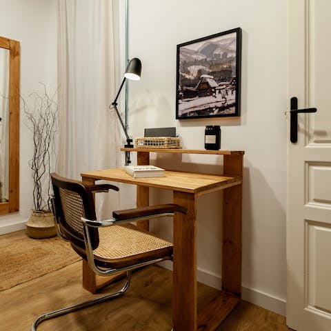 Work from home in the private office