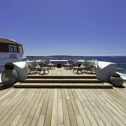 Soak up the sun on the stunning roof terrace