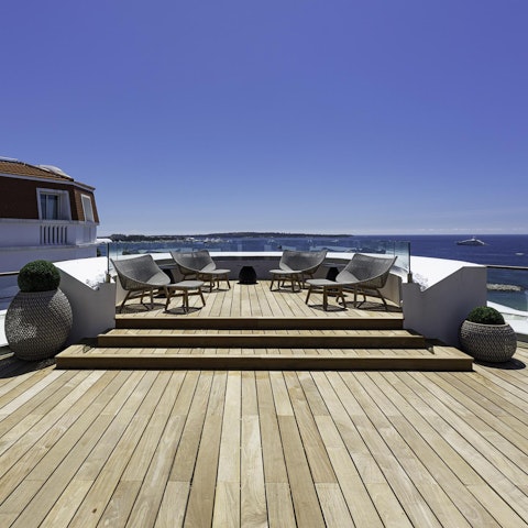 Soak up the sun on the stunning roof terrace
