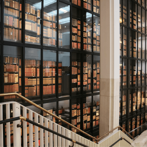Stroll to the iconic British Library, it's ten minutes away on foot