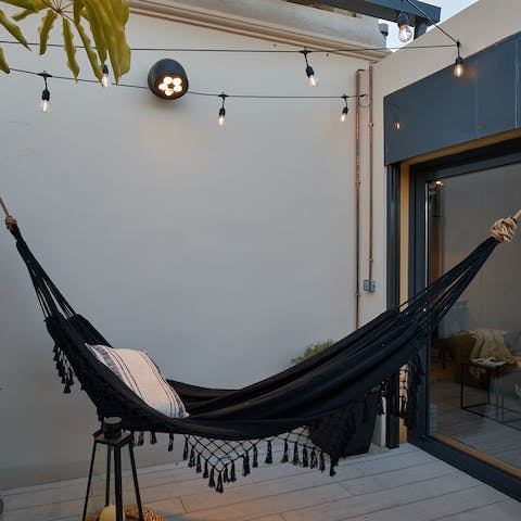 Read a book as you sway in the hammock
