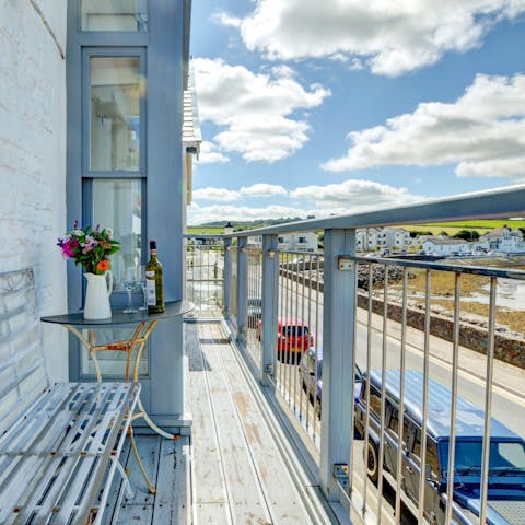 Enjoy seaside views with your morning cup of tea