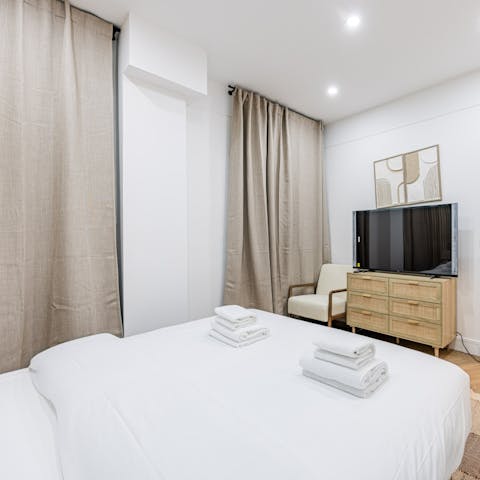 Watch TV from the comfort of your bed