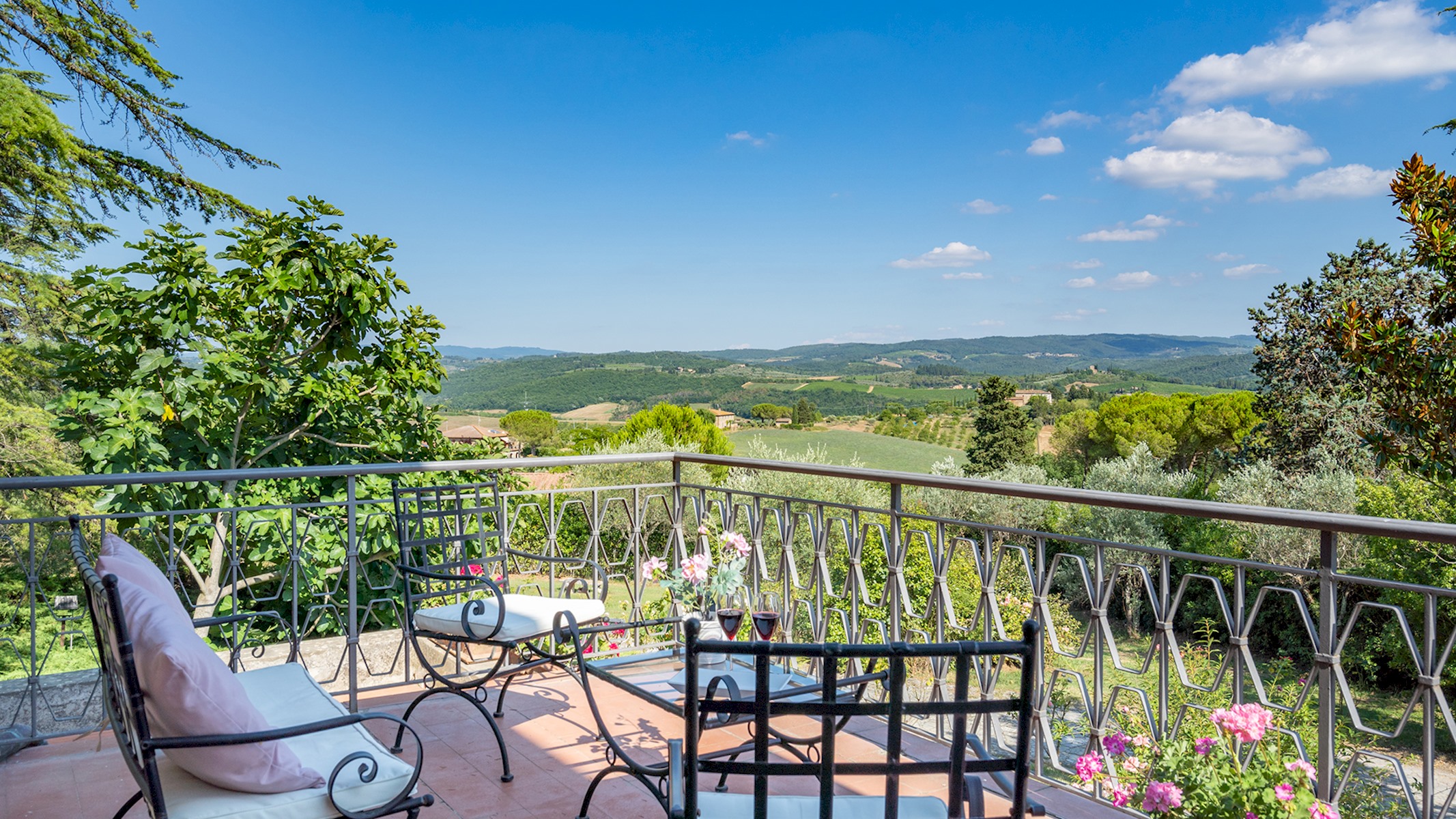 Take in the panoramic views of the rolling hills in the distance