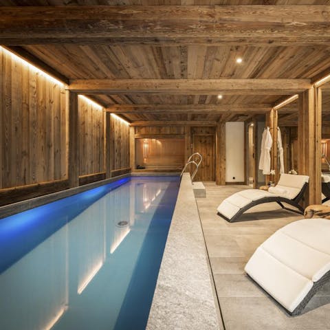Swim the length of this private, indoor pool