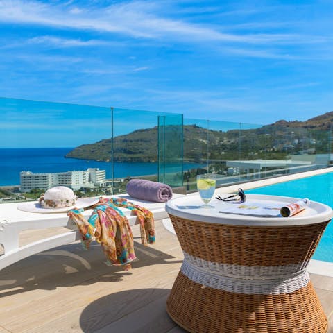 Spend leisurely afternoons reading on a sun lounger