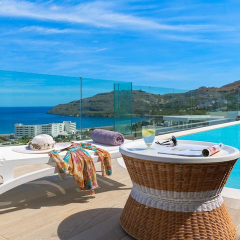 Spend leisurely afternoons reading on a sun lounger