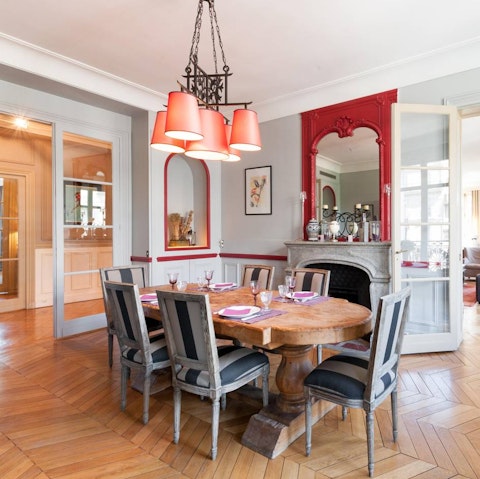 Make meal times a stylish affair in the chic dining room