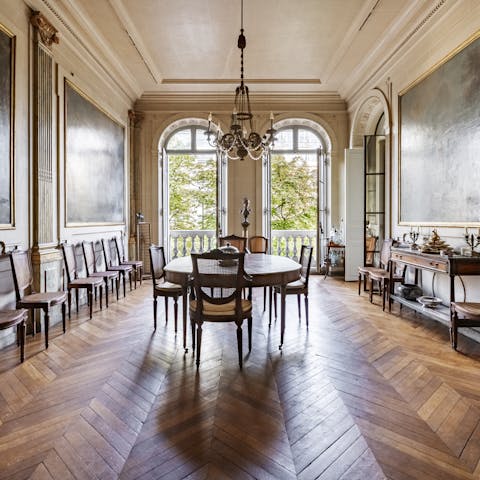 Enjoy formal family dining in this elegant apartment