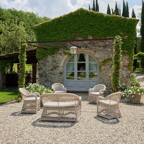 Gather for magical sunset drinks in the garden